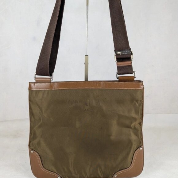 Authentic PRADA Canapa Shoulder Bag in Nylon with LOGO Made in Italy - Picture 1 of 16